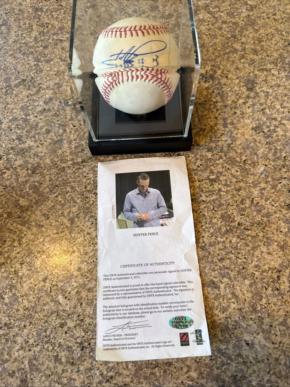 Signed Hunter Pence Baseball with Authentication